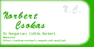 norbert csokas business card