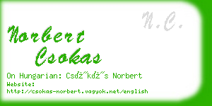 norbert csokas business card